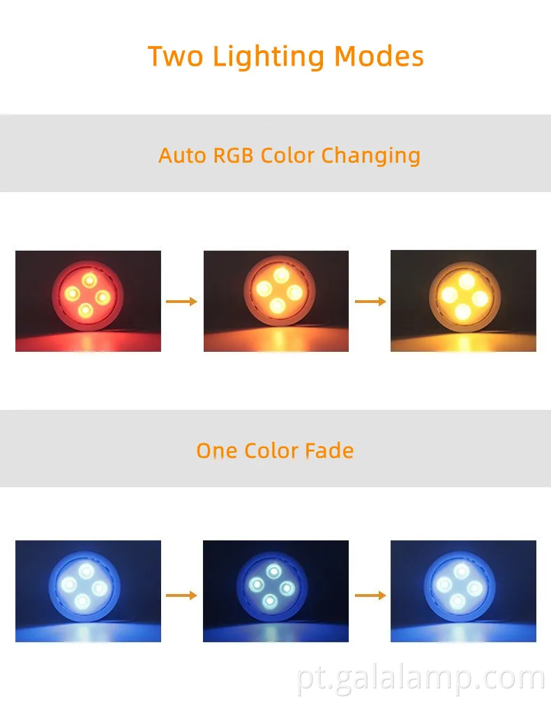 Luz de disco sem fio RGB diminuída para decoração de casa elegante